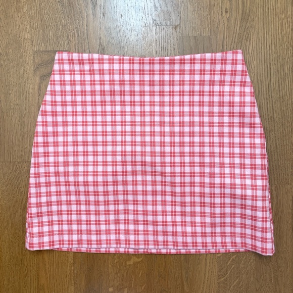 Urban Outfitters Dresses & Skirts - urban outfitters pink and red plaid mini skirt in size xs